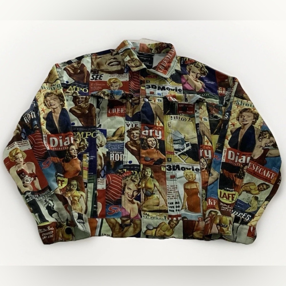 Marilyn Monroe x Forever 21 Magazine Covers Denim Jacket Size MEDIUM
